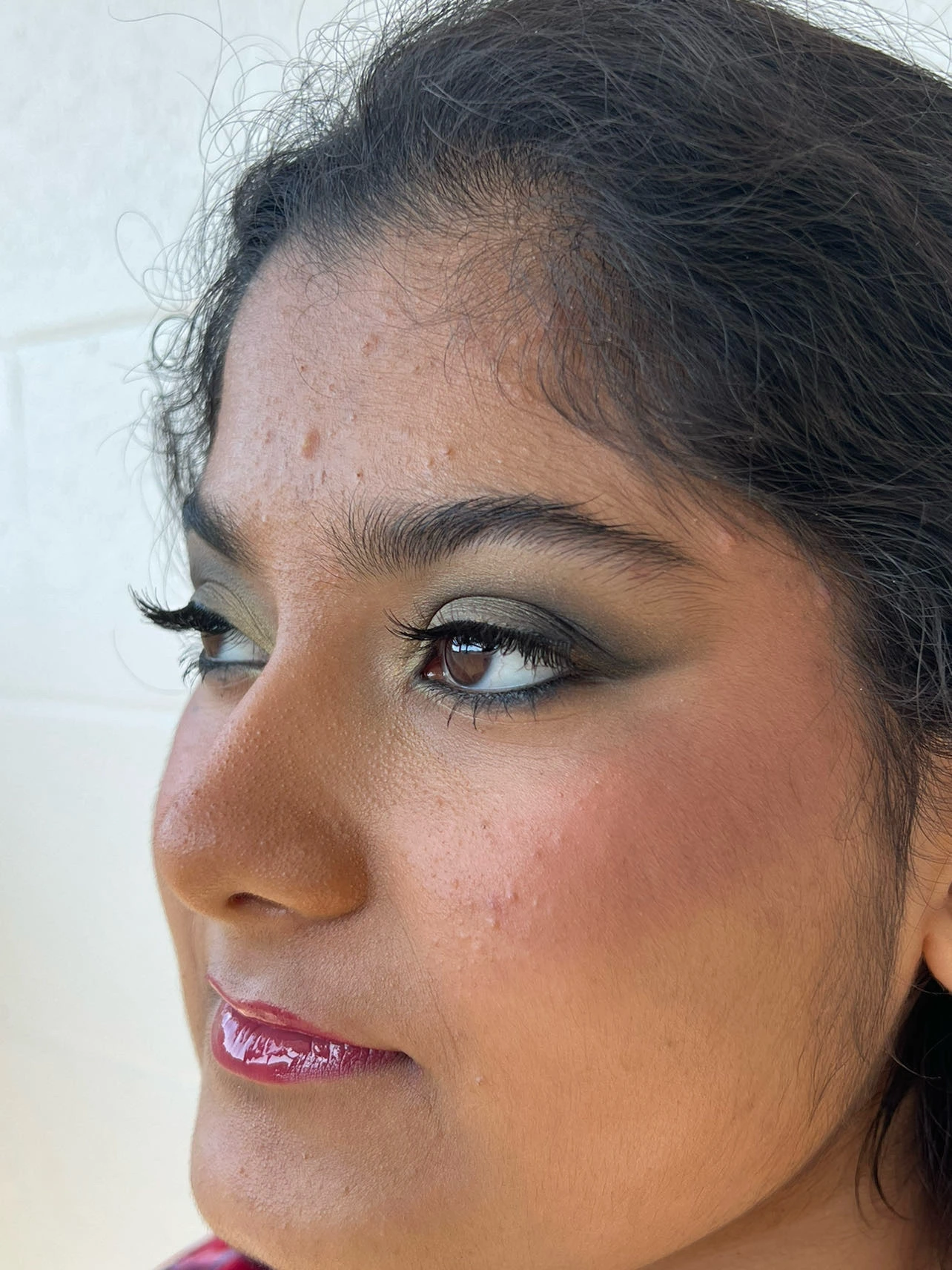 Event makeup close-up